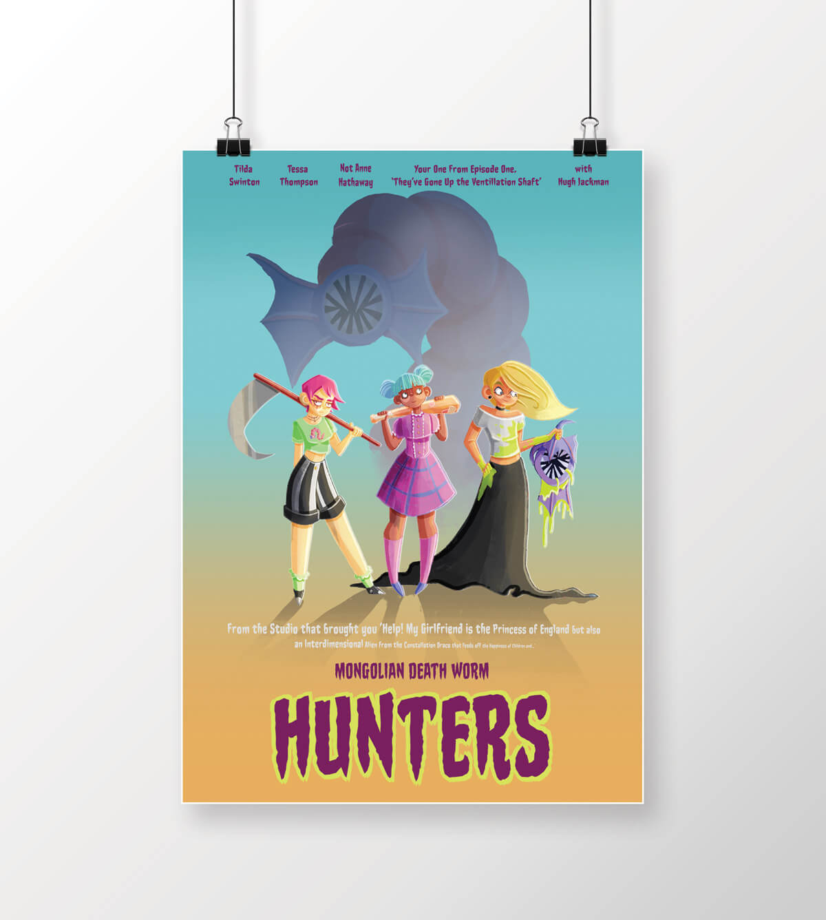 Sexy Beasts Poster - Mongolian Death Worm Hunters